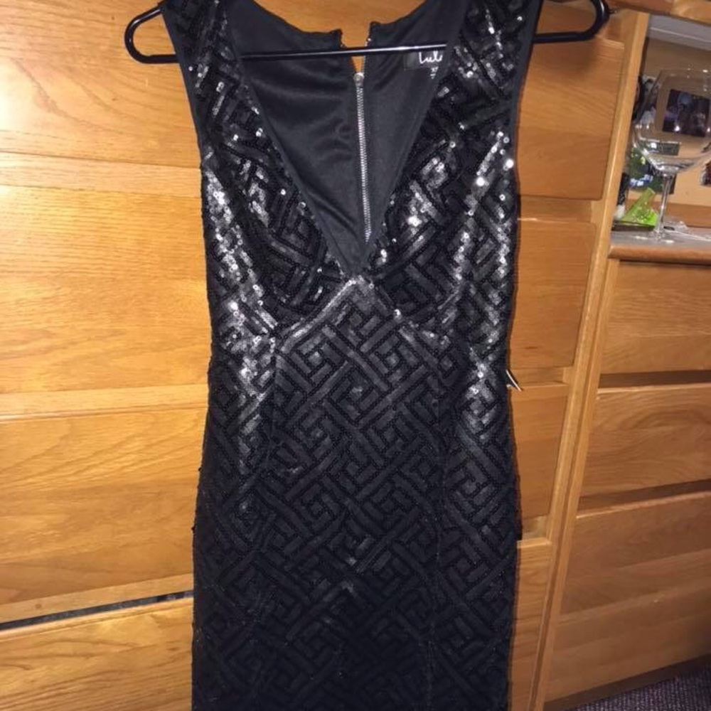 Black sequin dress